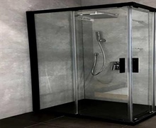 کابین دوش شیشه ای ریلی بزرگ