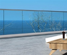 نرده شیشه ای سکوریت آبی